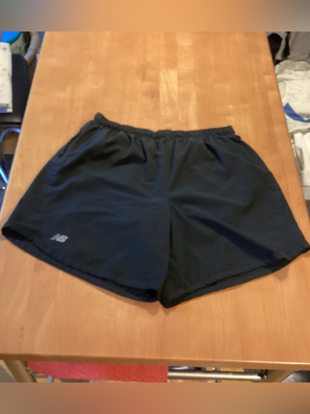 New Balance Men’s Black Athletic Shorts with Subtle Logo